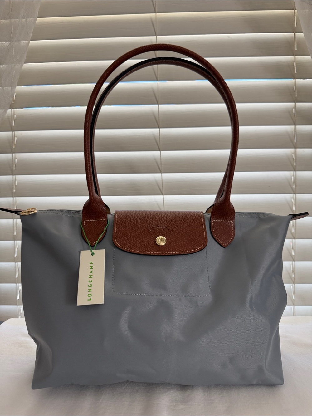 NWT Longchamp Women's Longchamp Le Pliage Original Grey Medium Tote Bag